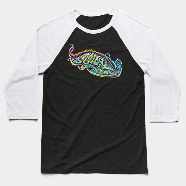 Amphibian Baseball T-Shirt by Nimmersatt